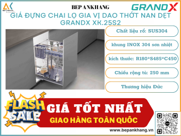 Giá đựng chai lọ gia vị dao thớt nan dẹt GRANDX XK.25S2 - 250mm